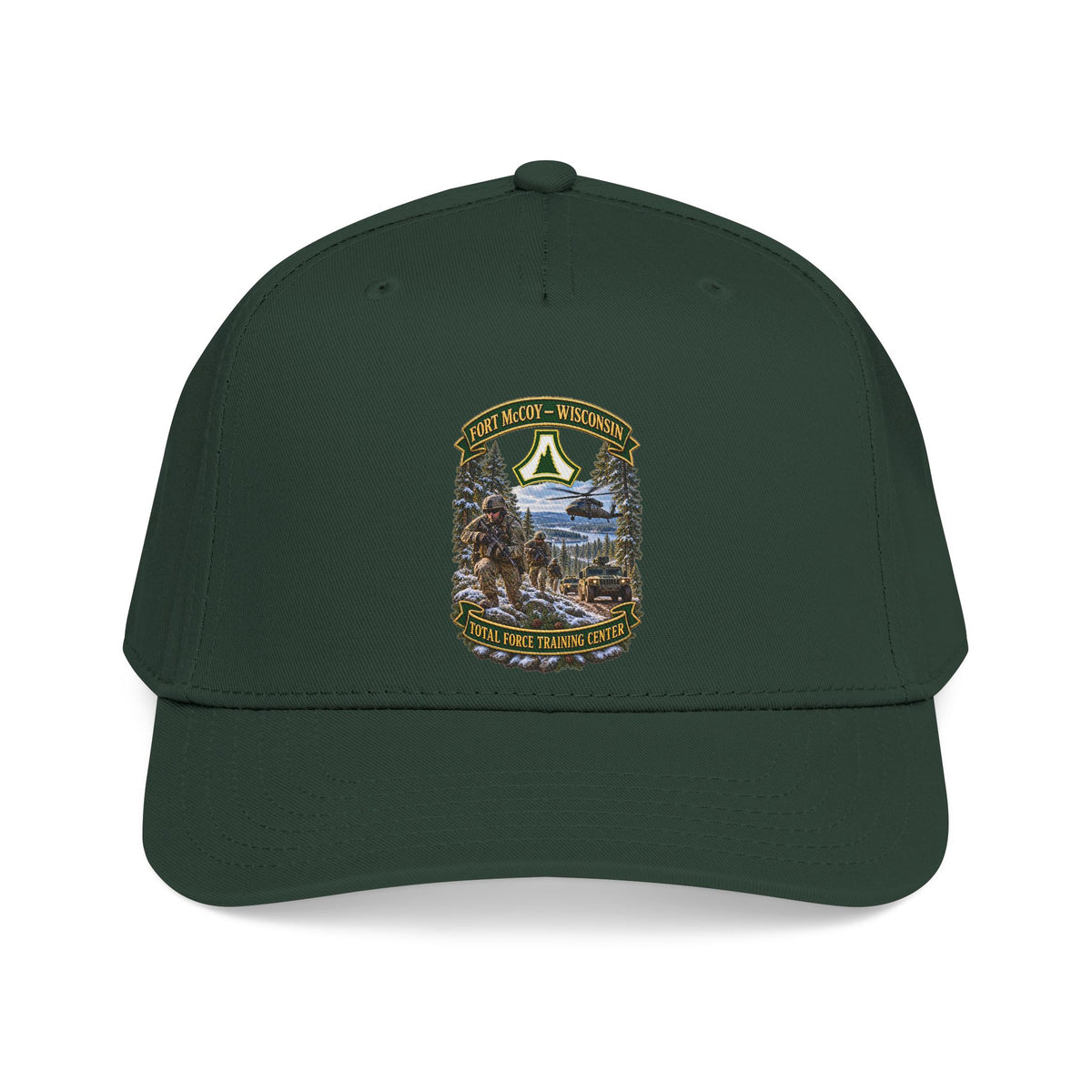 Mid Profile Baseball Cap - Fort McCoy, Wisconsin - DUI - Total Force Training Center - 3D - Enhanced