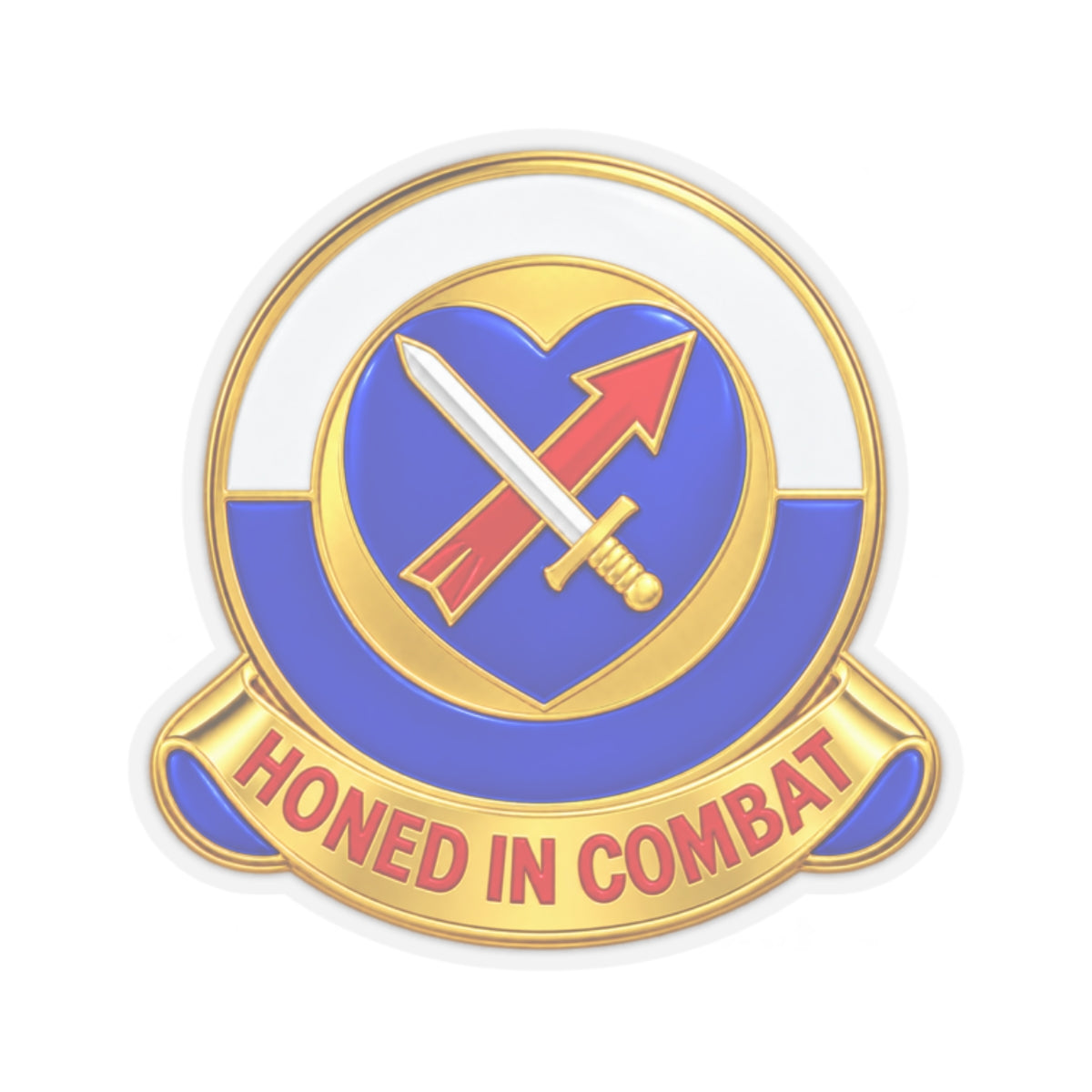 Kiss-Cut Stickers - Army - XXIV Corps - DUI without Text - 3D - Transparent