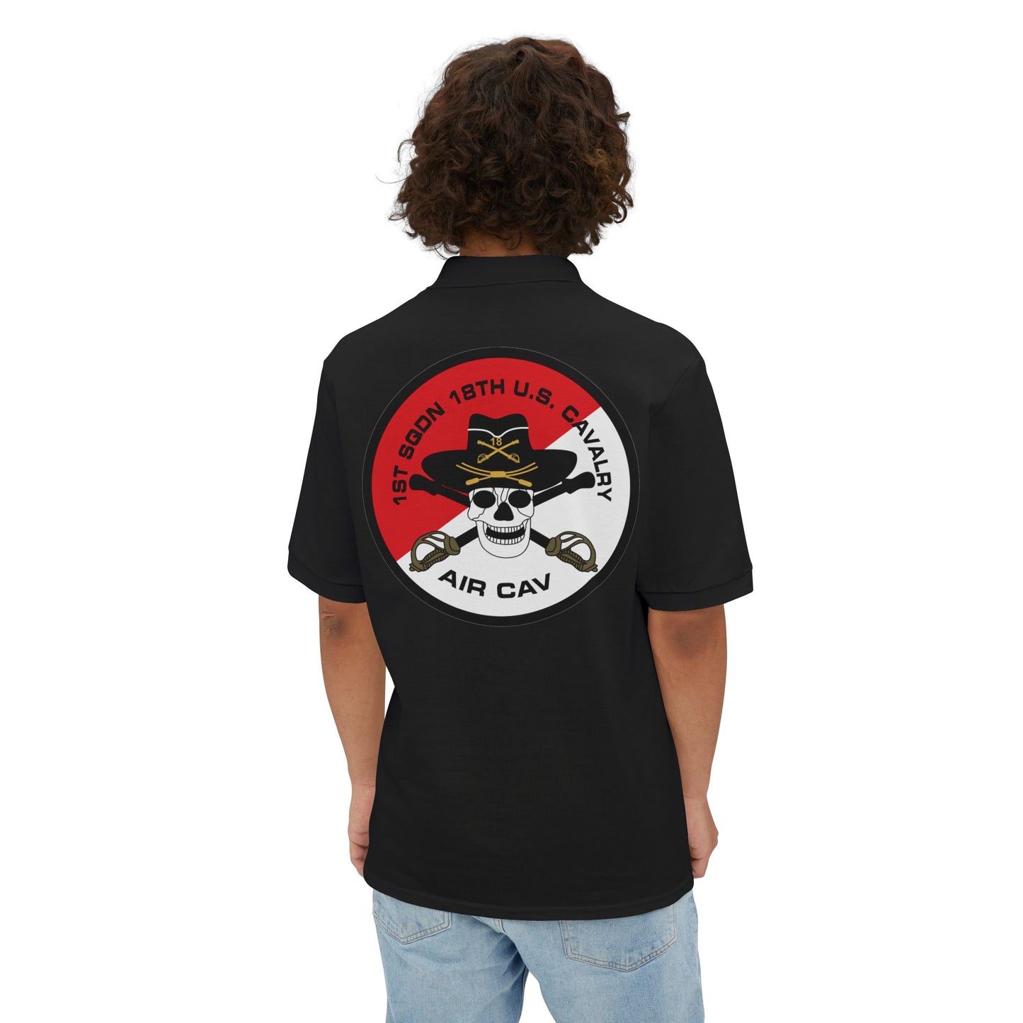 Men's Casual Piqué Polo - 1st Squadron, 18th U.S Cavalry X 300