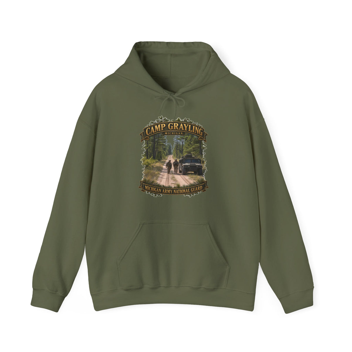 Hoodie — Camp Grayling, MI - MIARNG - 3D - Enhanced