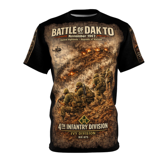 4th Infantry Division Vietnam Tribute Tee — Battle of Dak To (Nov 1967)