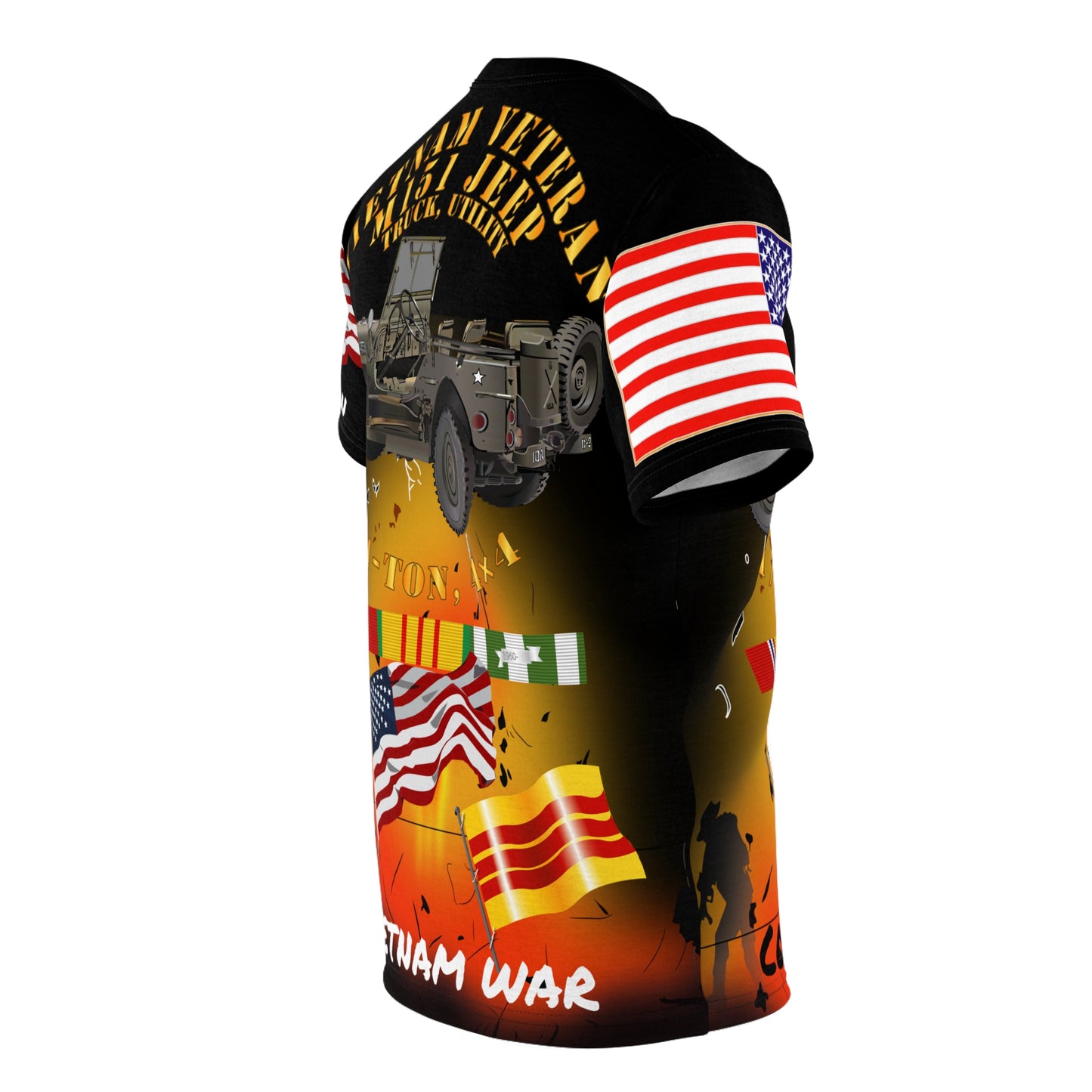 AOP - Vietnam War -  M151 Military Jeep - Combat Veteran with Vietnam Service Ribbons