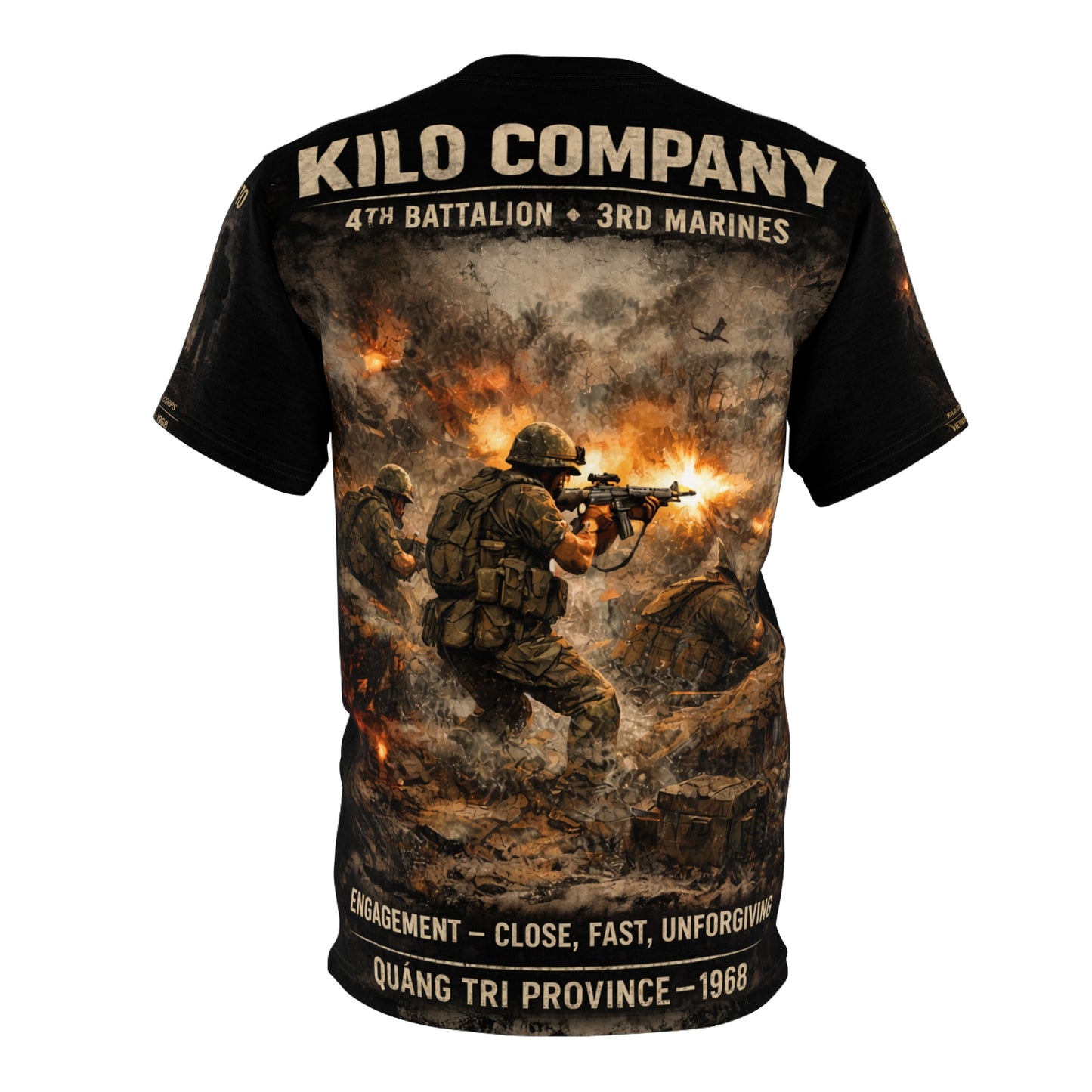 Kilo Company 4/3/3 Marines Tribute Tee — "Movement to Contact" 1st Platoon