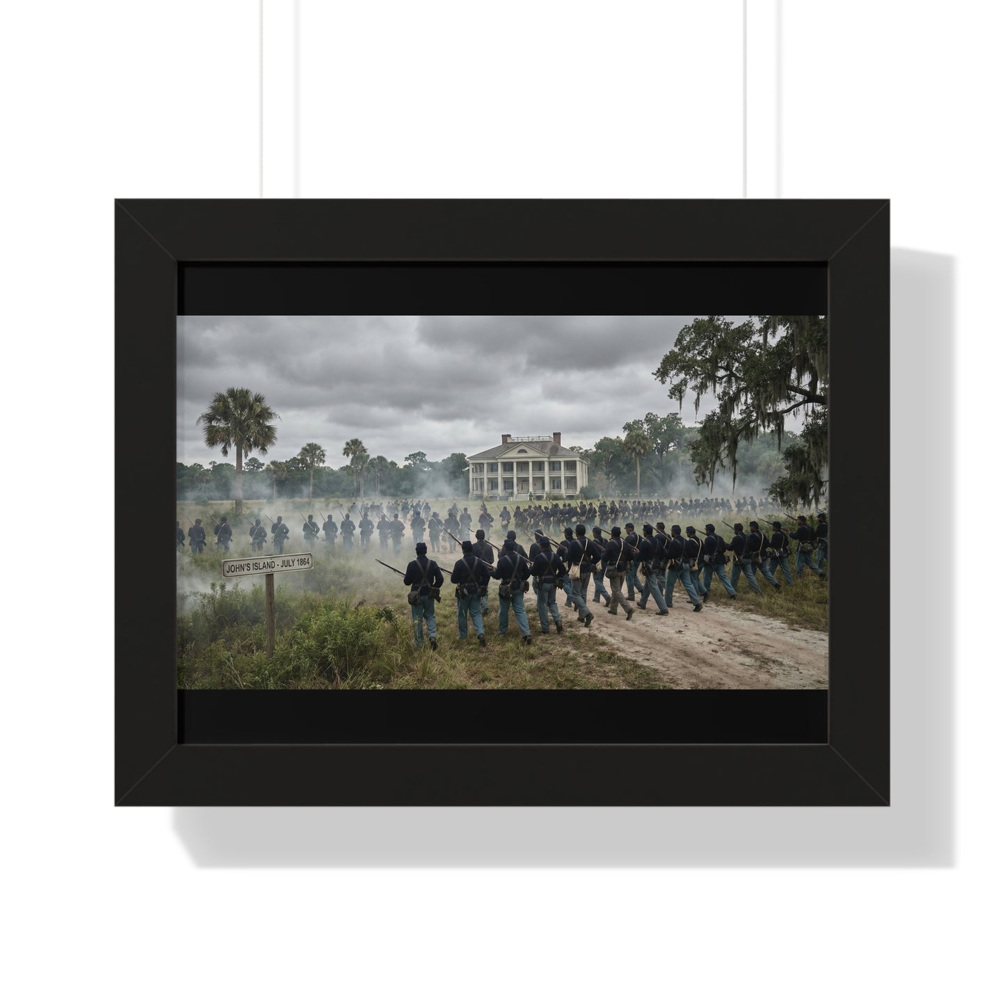 Framed Horizontal Poster — 26th UCS advancing on Johns Creek