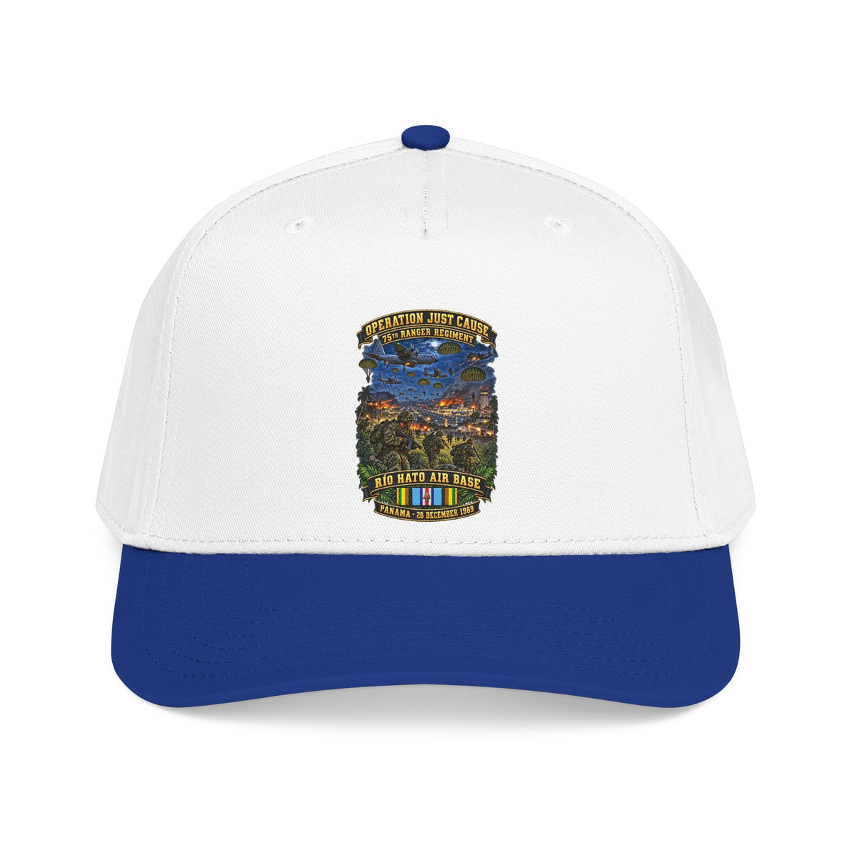 Mid Profile Baseball Cap - SOF - Operation Just Cause  - Panama Invasion 1989 - 75th Ranger Rgt - Rio Hato Air Base - 3D - Enhanced