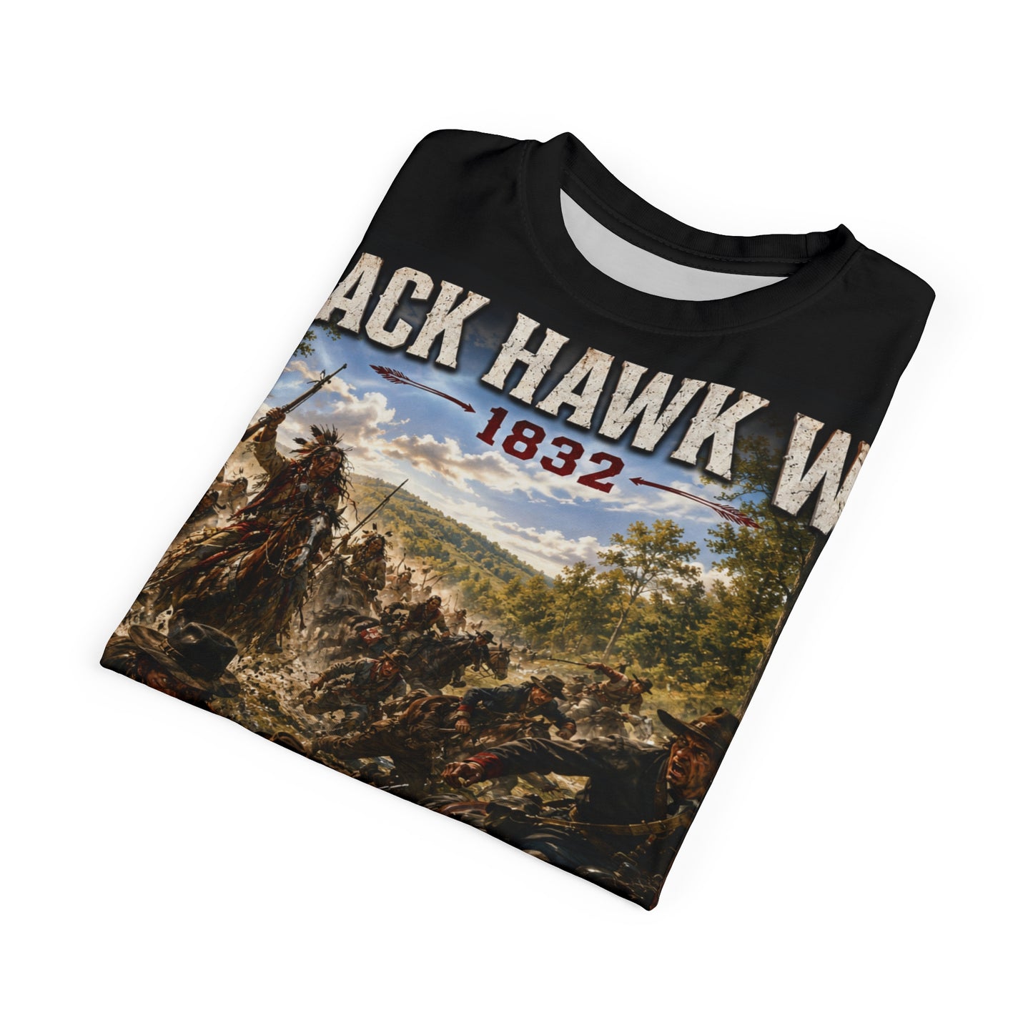 Black Hawk Wars (1832) Tribute Tee - "Struggle for Rock River Country - Illinois and Wisconsin"