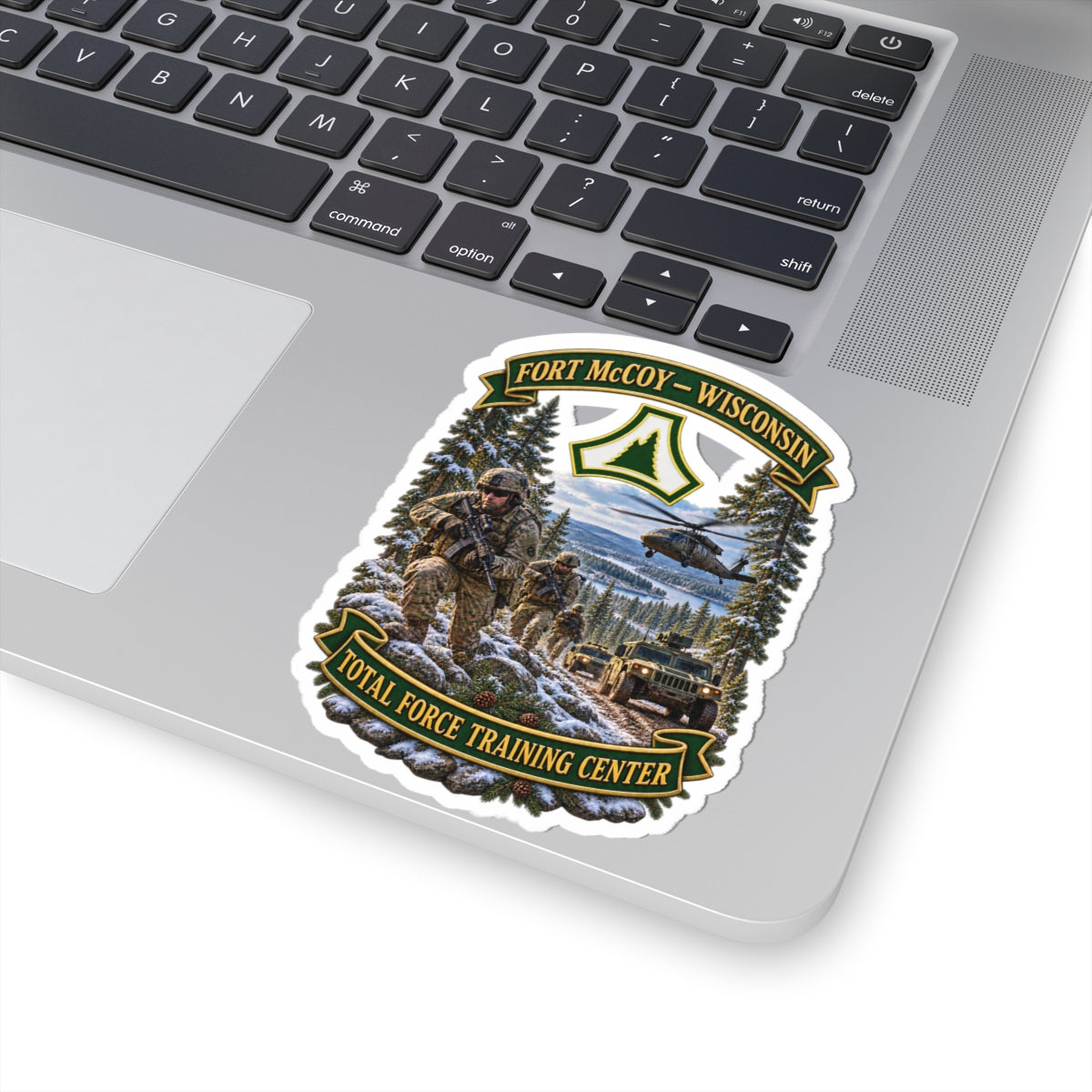 Kiss-Cut Stickers - Fort McCoy, Wisconsin - DUI - Total Force Training Center - 3D - Enhanced
