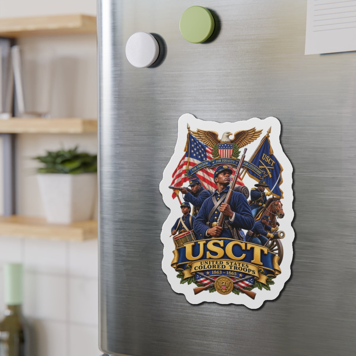 Die-Cut Magnets — United States Colored Troops (USCT) - Civil War - 3D - Enhanced