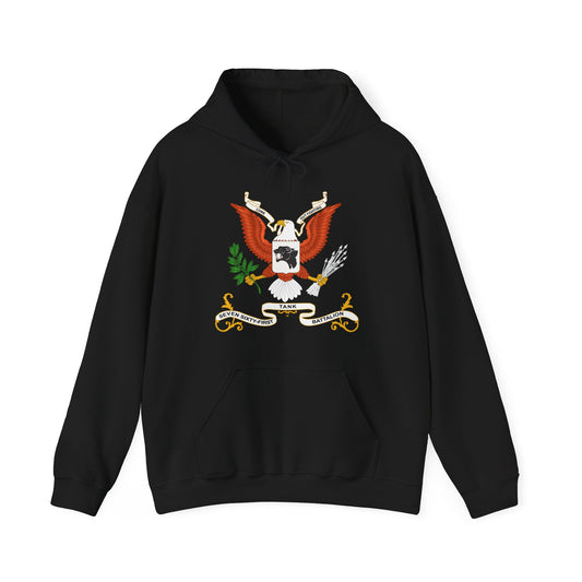 Unisex Heavy Blend Hooded Sweatshirt - Army - Regimental Colors - 761st Tank Battalion - Come Out Fighting