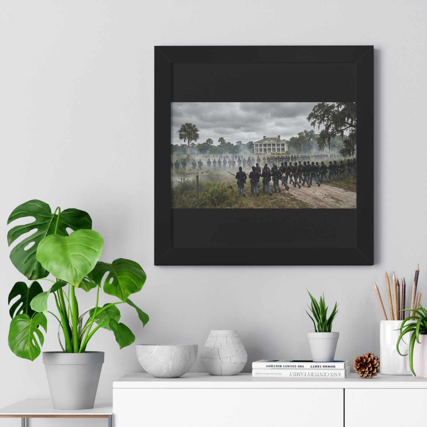 Framed Horizontal Poster — 26th UCS advancing on Johns Creek