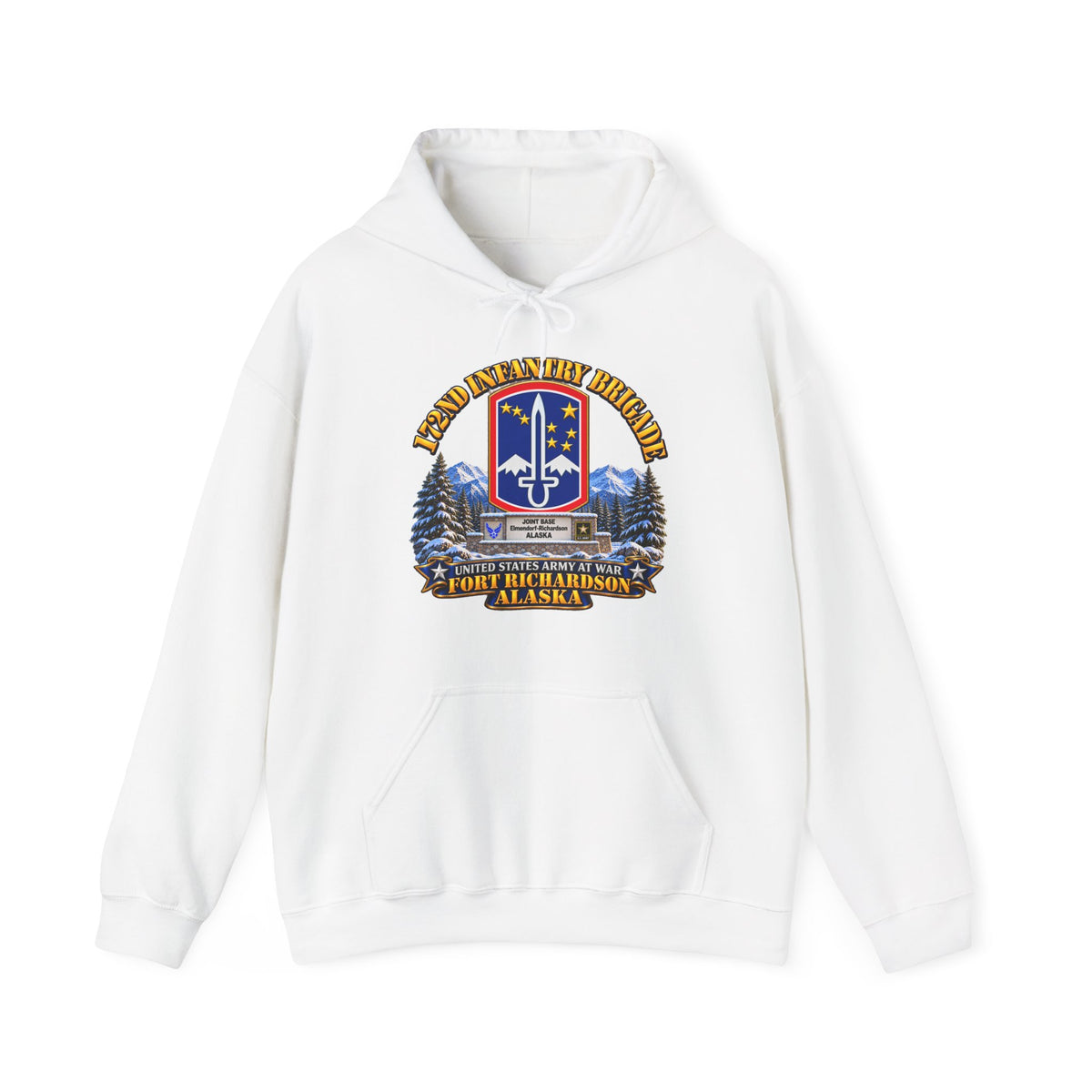 Hoodie — 172nd Infantry Brigade - Ft Richardson, Alaska - 3D - Enhanced