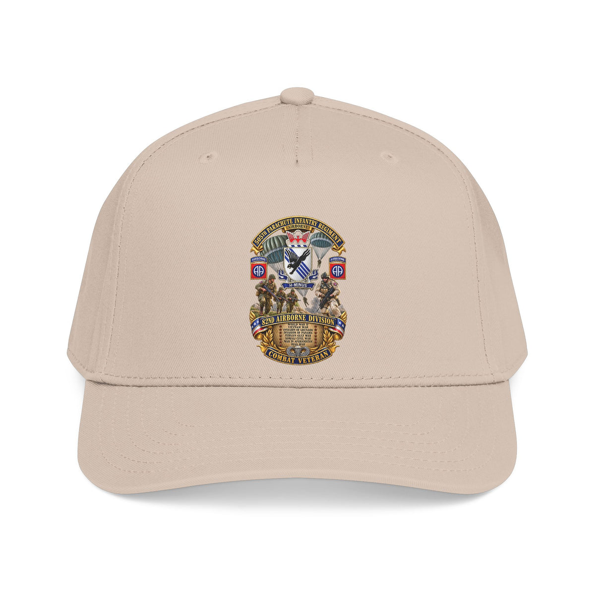 Mid Profile Baseball Cap - Army - Combat Vet w 505th PIR - 82nd Airborne  w Campaigns - Soldiers - SSI - 3D - Enhanced