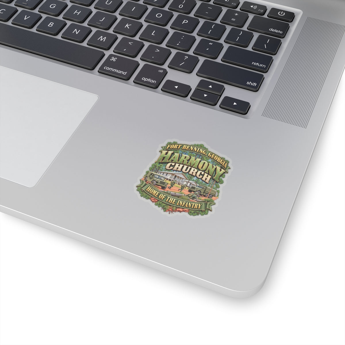 Kiss-Cut Stickers - Fort Benning, Georgia, Harmony Church - Home of the Infantry - 3D - Enhanced