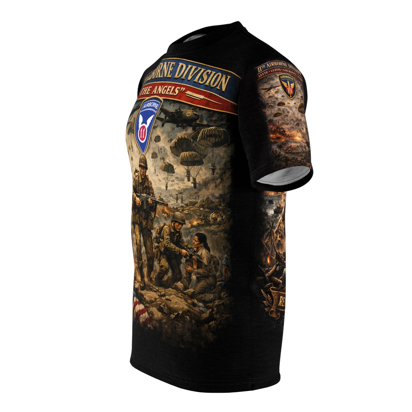 11th Airborne Division WWII Tribute Tee — "War in the Philippines"
