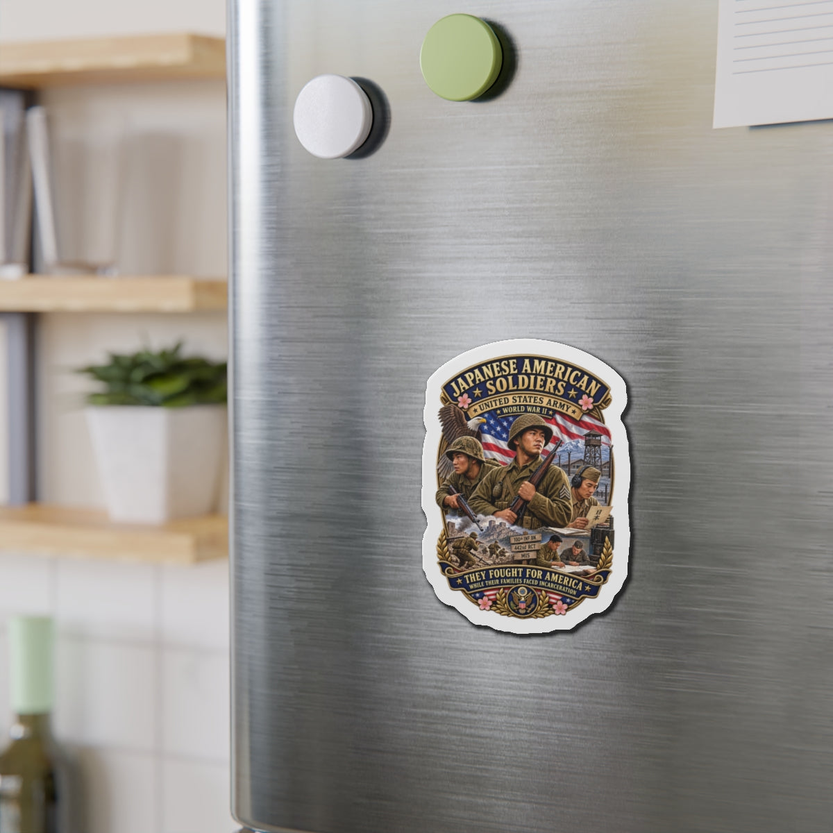 Die-Cut Magnets — Japanese American WWII Soldiers - 3D - Enhanced