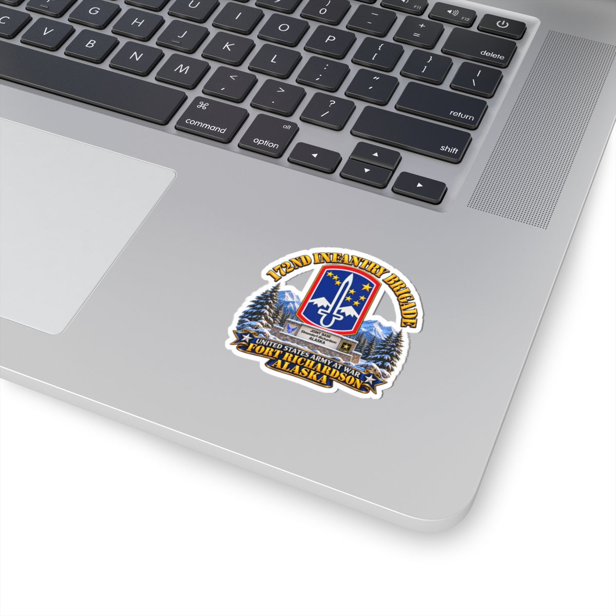 Kiss-Cut Stickers - 172nd Infantry Brigade - Ft Richardson, Alaska - 3D - Enhanced