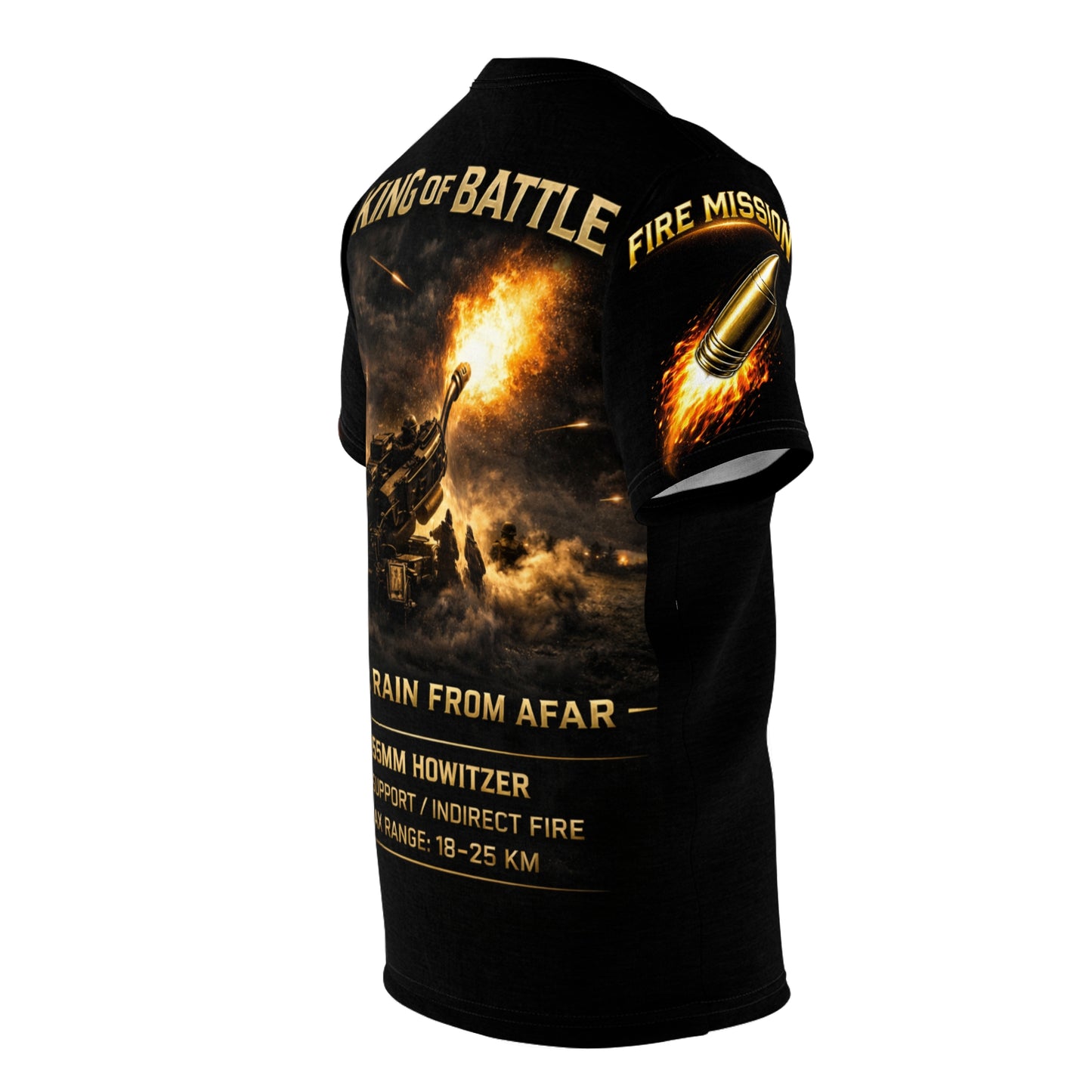 U.S. Army Field Artillery Tee — "King of Battle" 155MM Steel Graphic Tee