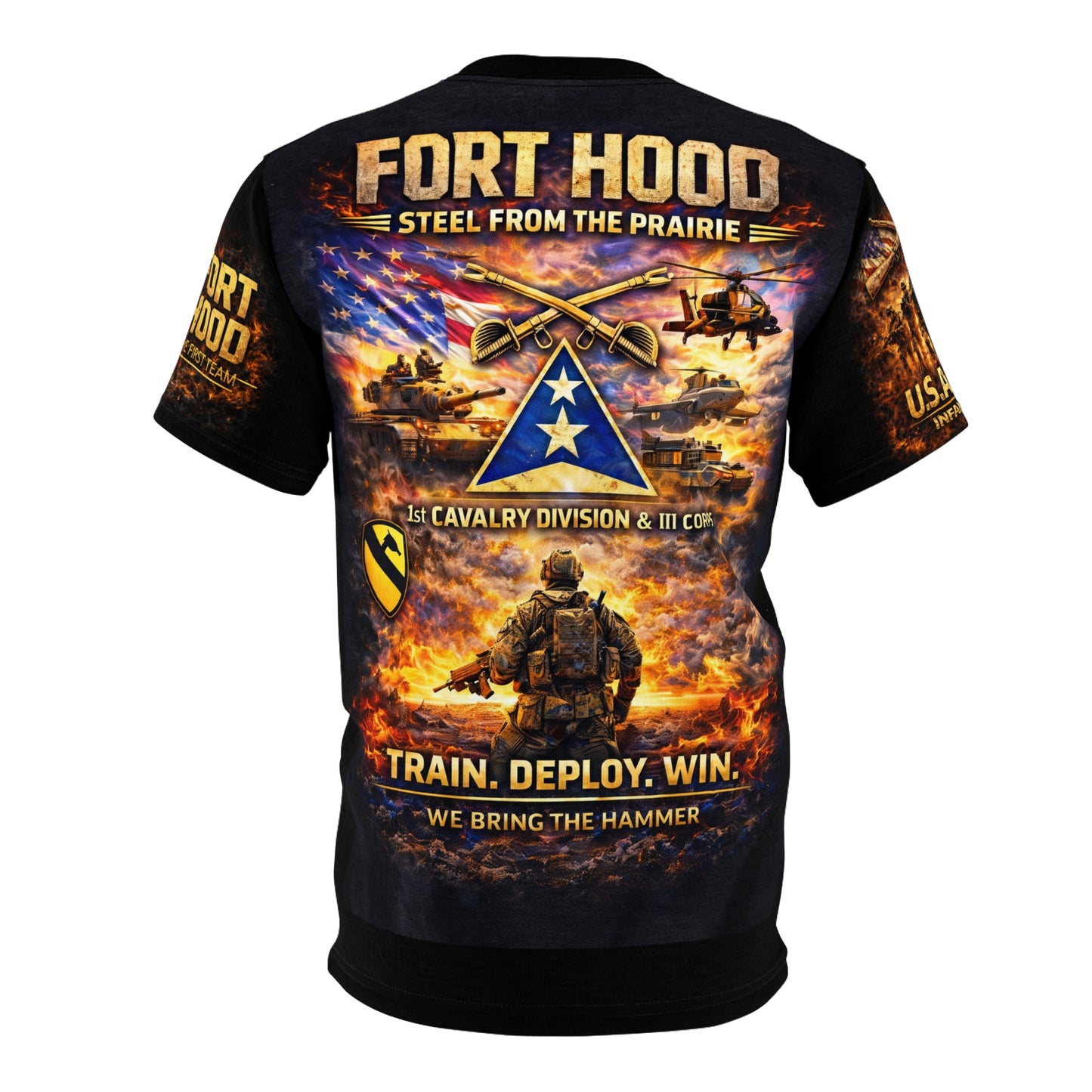 Fort Hood 1st Cavalry Division Tribute Tee — "Steel from the Prairie"