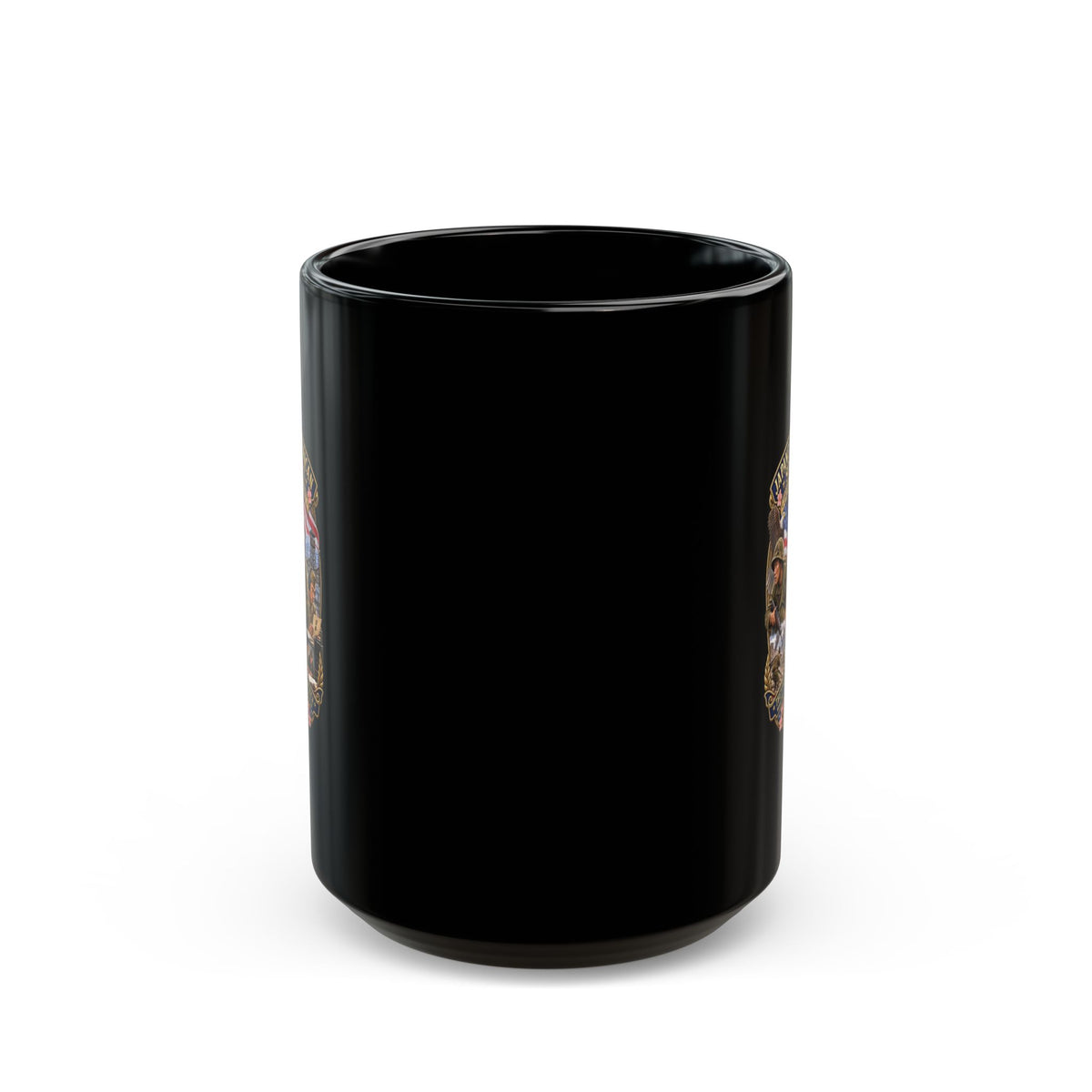Black Mug  (15oz) - Japanese American WWII Soldiers - 3D - Enhanced