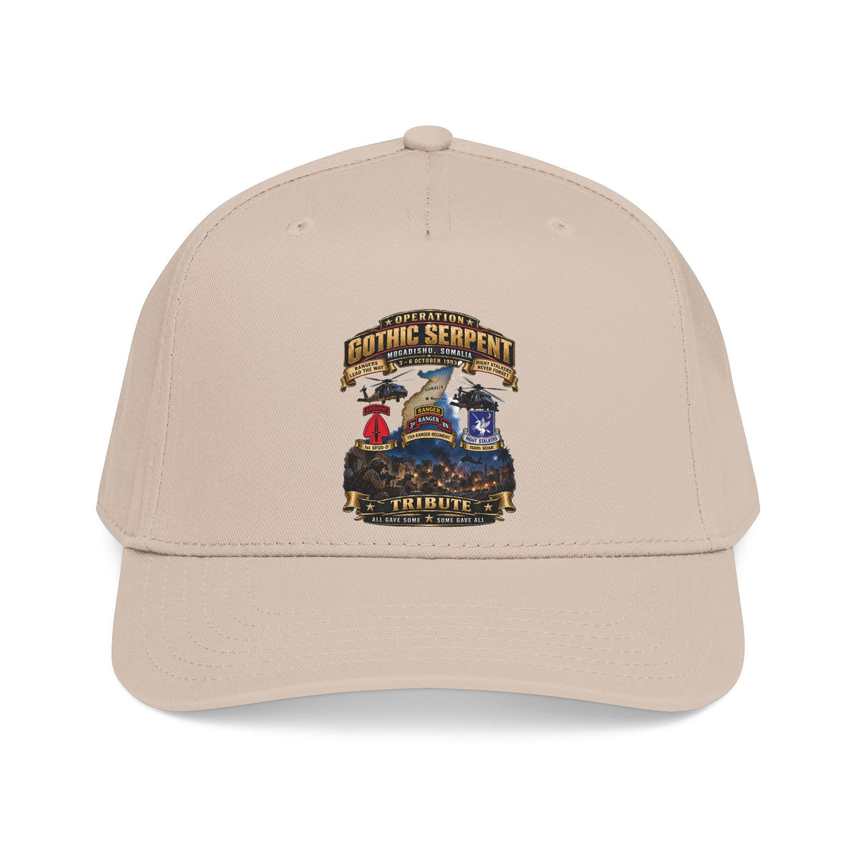 Mid Profile Baseball Cap - Operation Gothic Serpent - Mogadishi, Somalia - 3-6 Oct 1993 Tribute - 3D - Enhanced