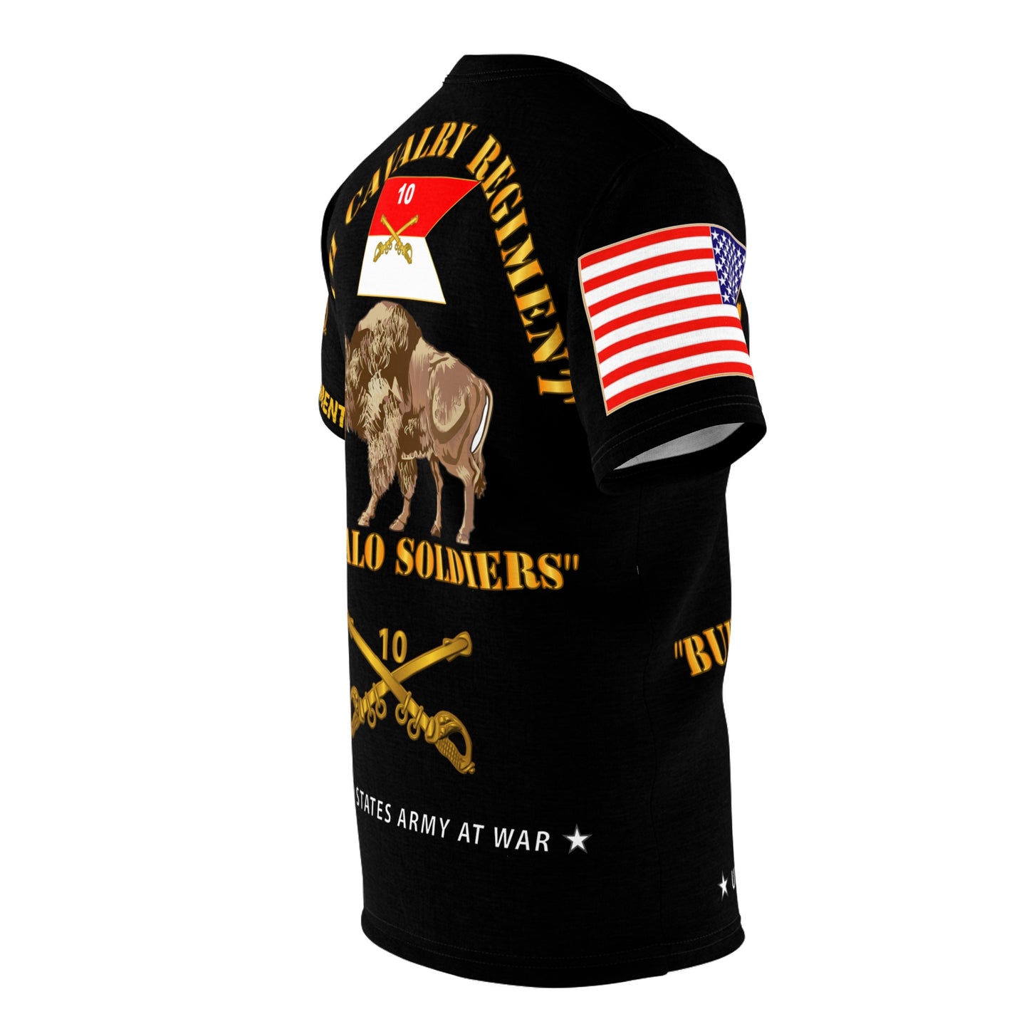 AOP - Army - 10th Cavalry Regiment with Cavalrymen and Guidon, Buffalo Soldiers
