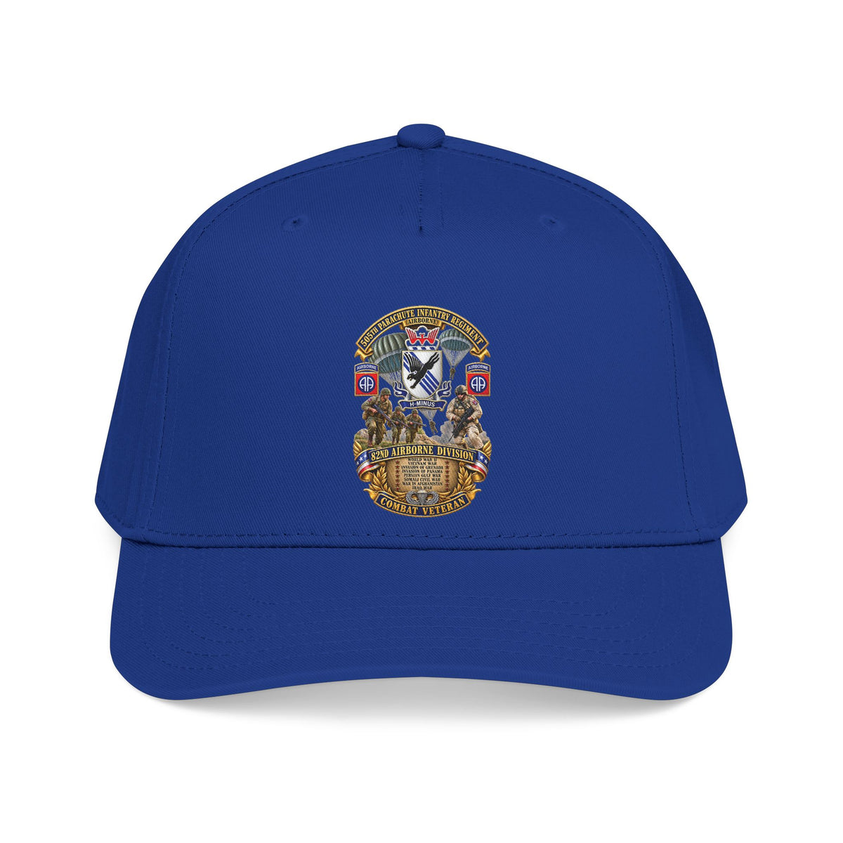 Mid Profile Baseball Cap - Army - Combat Vet w 505th PIR - 82nd Airborne  w Campaigns - Soldiers - SSI - 3D - Enhanced