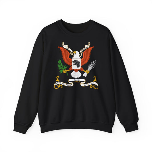 Crewneck Sweatshirt - Army - Regimental Colors - 761st Tank Battalion - Come Out Fighting