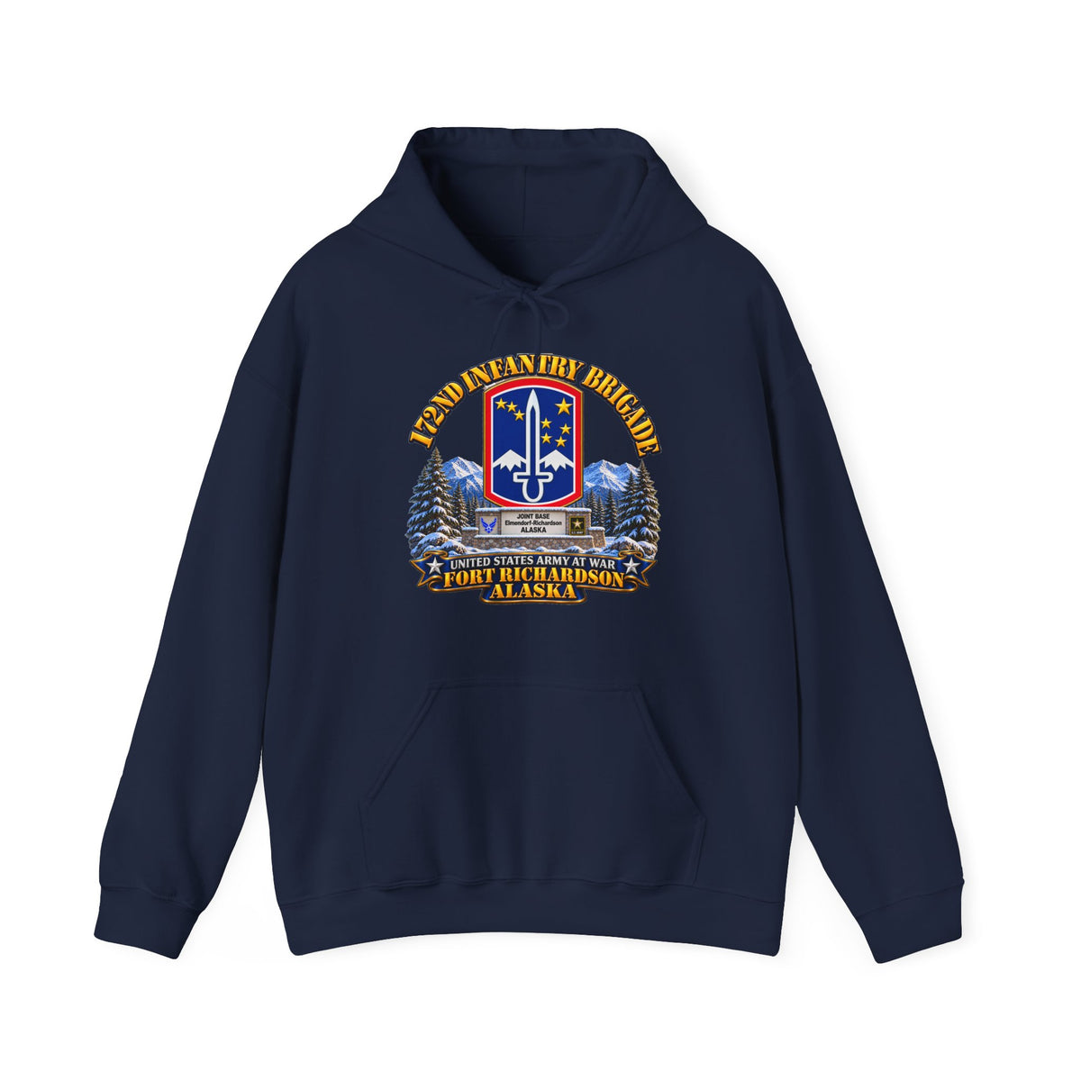Hoodie — 172nd Infantry Brigade - Ft Richardson, Alaska - 3D - Enhanced
