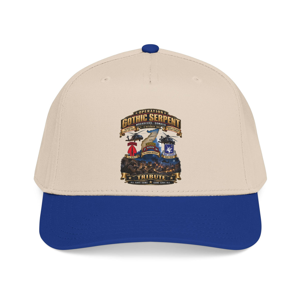 Mid Profile Baseball Cap - Operation Gothic Serpent - Mogadishi, Somalia - 3-6 Oct 1993 Tribute - 3D - Enhanced