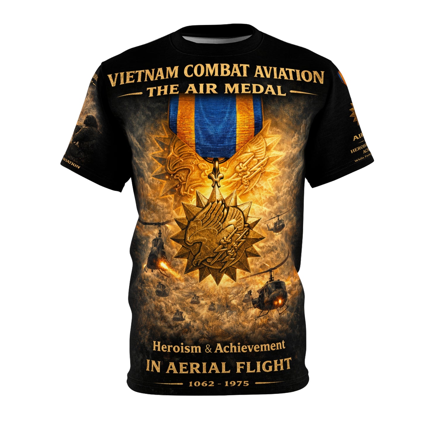 Vietnam Combat Aviation - The Air Medal Tribute Tee — Aerial Combat (Air Medal)