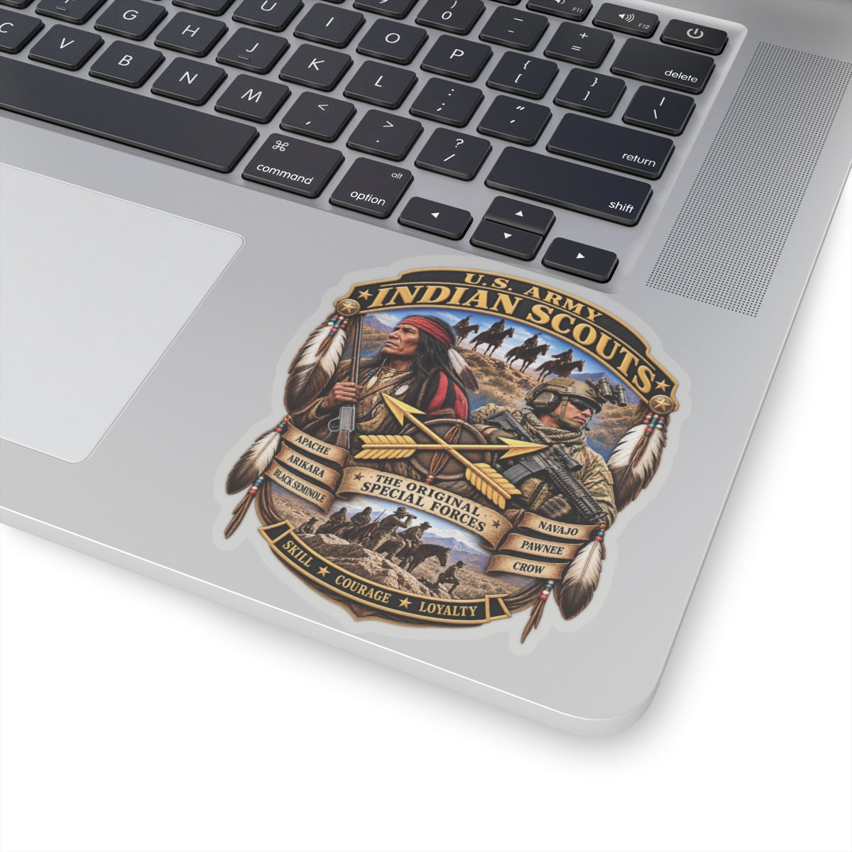 Kiss-Cut Stickers - United States Indian Scouts (USS) - Original Special Forces - 3D - Enhanced