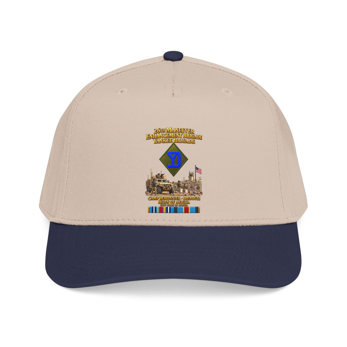 Mid Profile Baseball Cap - Army- 26th Maneuver Enhancement Brigade - Camp Lemonnier, Djibouti - Horn of Africa - CJTF - HOA - 3D - Enhanced