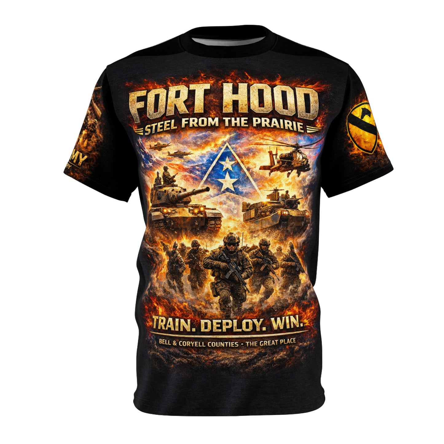 Fort Hood 1st Cavalry Division Tribute Tee — "Steel from the Prairie"