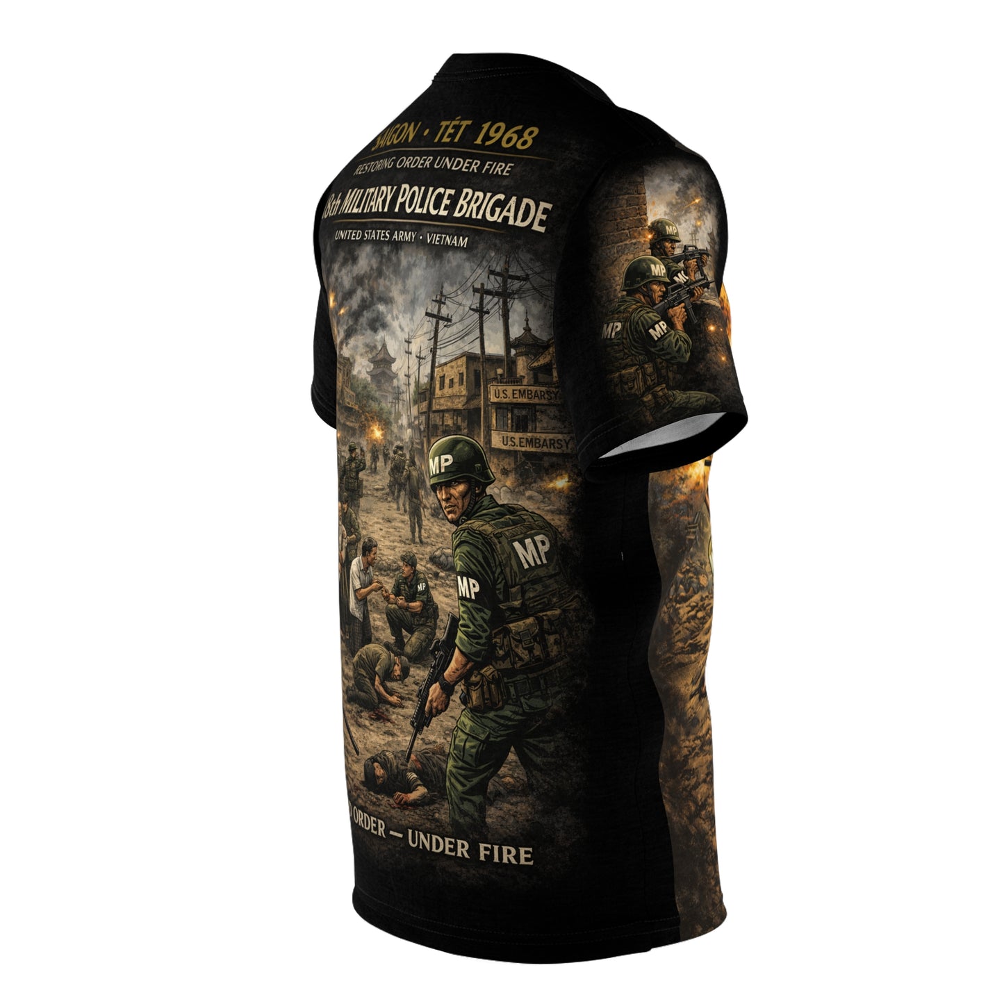 18th Military Police Brigade Tet 1968 Tribute Tee — "Taking Back Control"
