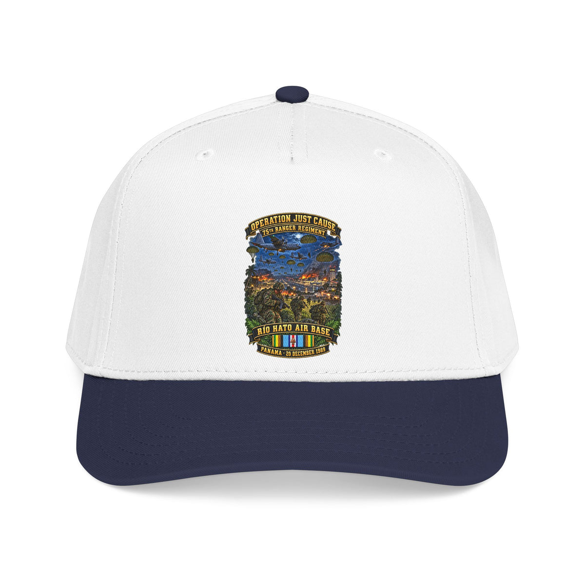 Mid Profile Baseball Cap - SOF - Operation Just Cause  - Panama Invasion 1989 - 75th Ranger Rgt - Rio Hato Air Base - 3D - Enhanced