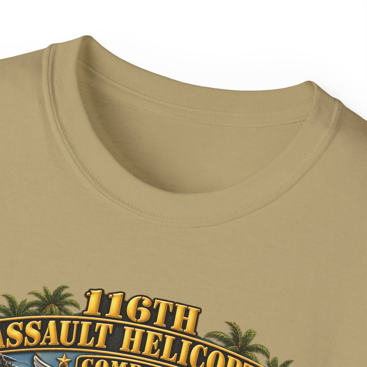 Unisex Ultra Cotton Tee - Army - 116th Assault Helicopter Co w  Aviator Badge w VN SVC - HORNETS - 3D - Enhanced