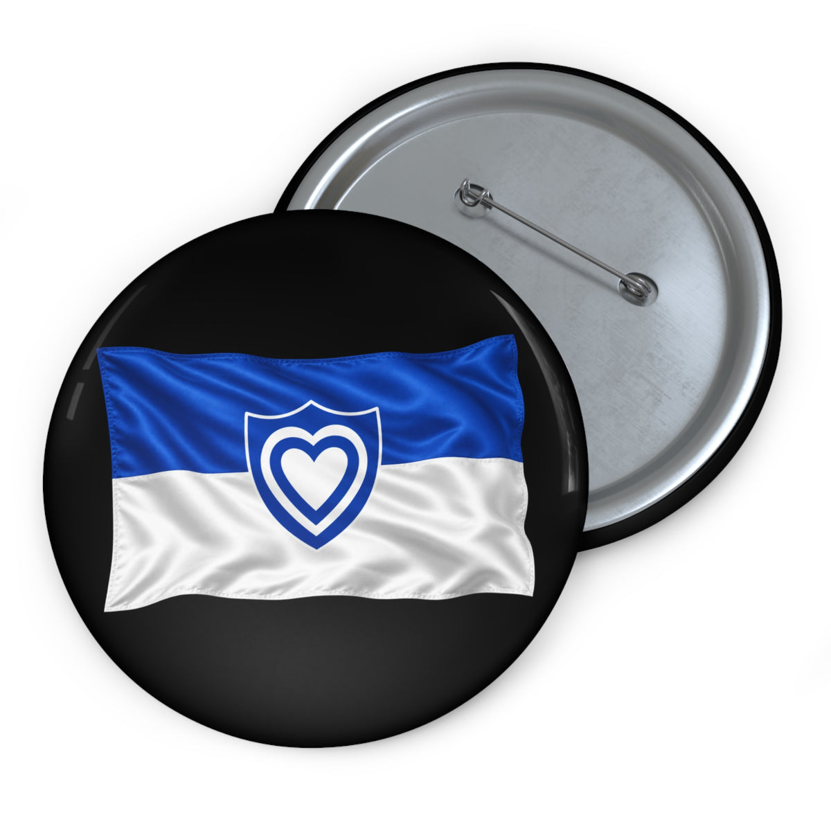 Custom Pin Buttons - Army - XXIV Corps Flag - Waving - without Text - 3D - Transparent