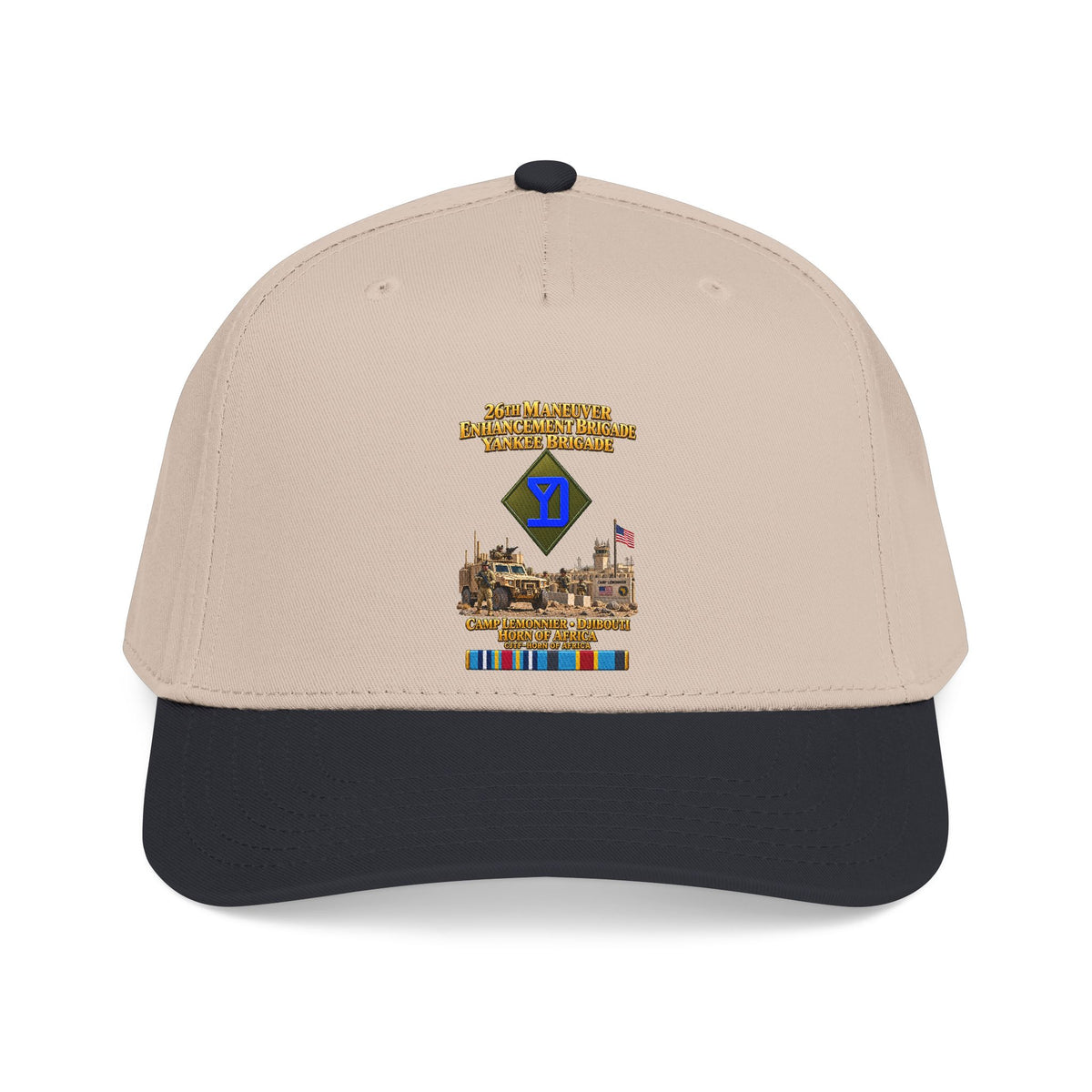 Mid Profile Baseball Cap - Army- 26th Maneuver Enhancement Brigade - Camp Lemonnier, Djibouti - Horn of Africa - CJTF - HOA - 3D - Enhanced