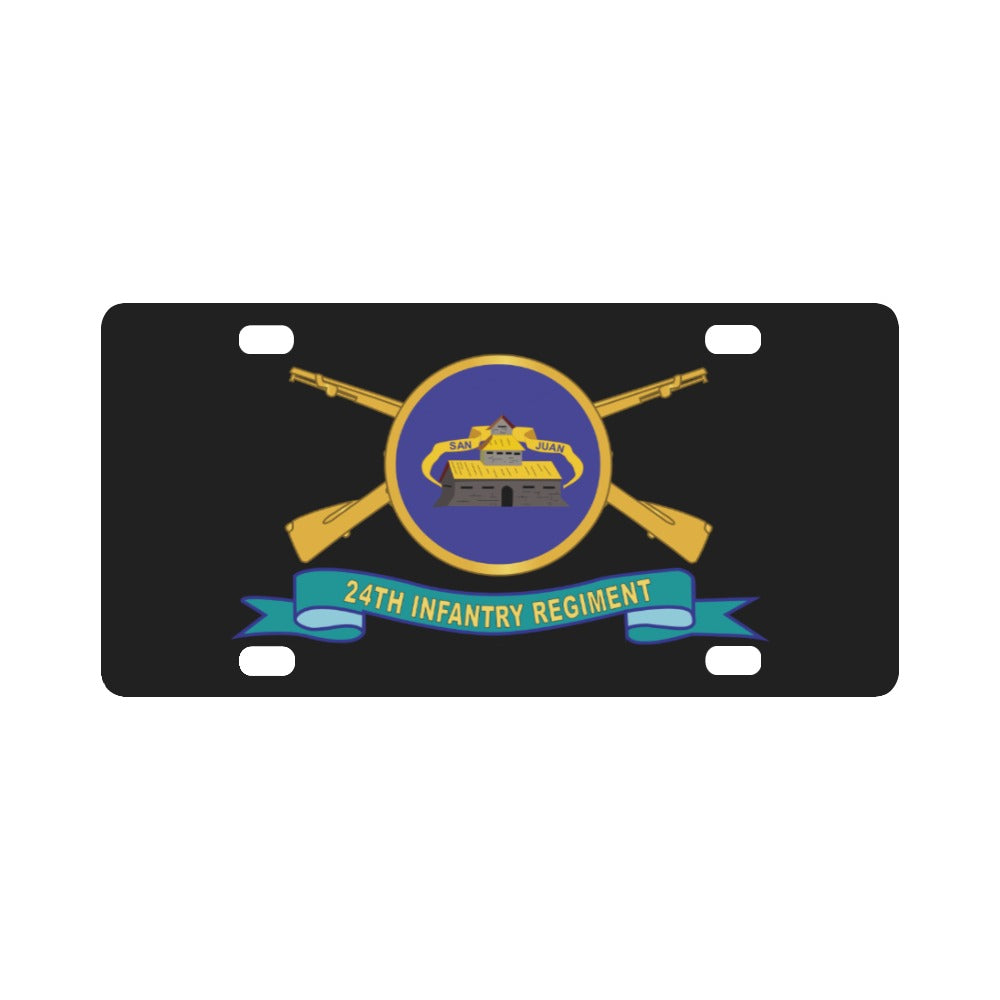 Army - 24th Infantry Regiment w Br - Ribbon X 300 Classic License Plat ...