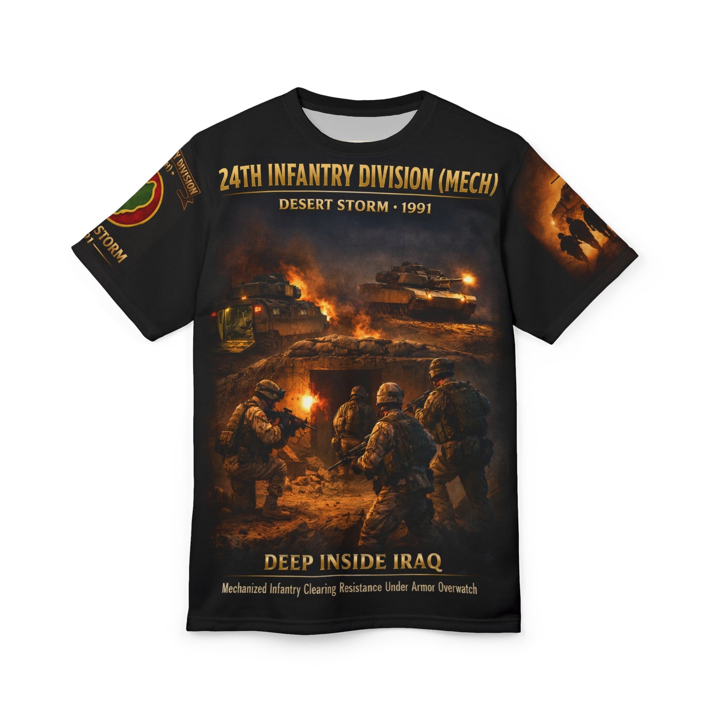 24th Infantry Division "Deep Inside Iraq" Tribute Tee — Operation Desert Storm