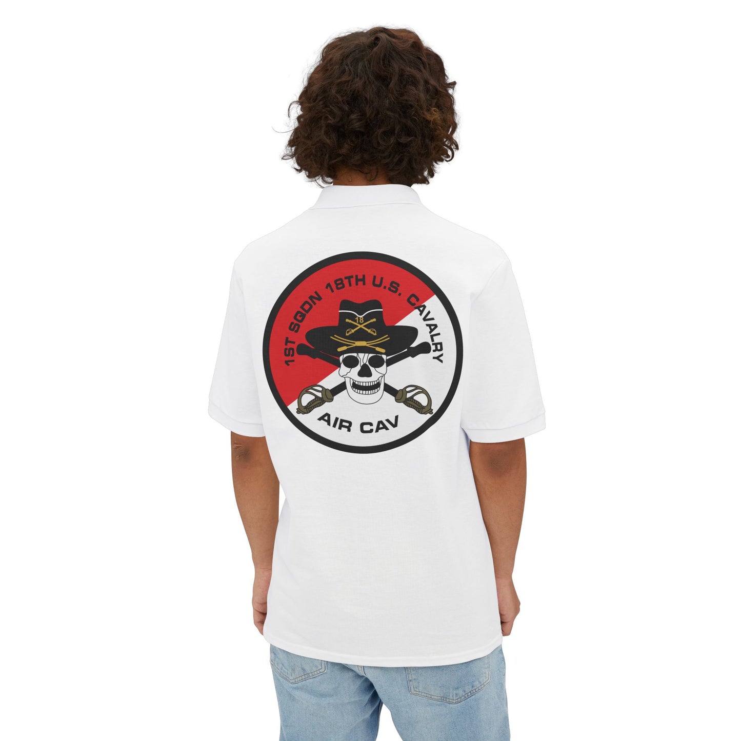 Men's Casual Piqué Polo - 1st Squadron, 18th U.S Cavalry X 300