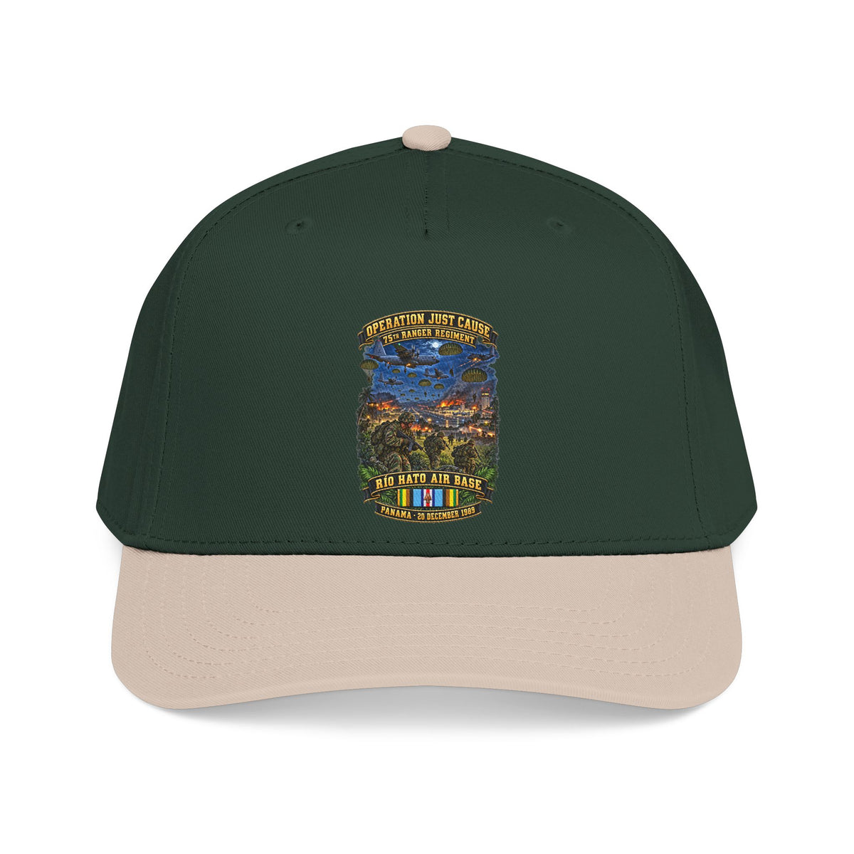 Mid Profile Baseball Cap - SOF - Operation Just Cause  - Panama Invasion 1989 - 75th Ranger Rgt - Rio Hato Air Base - 3D - Enhanced
