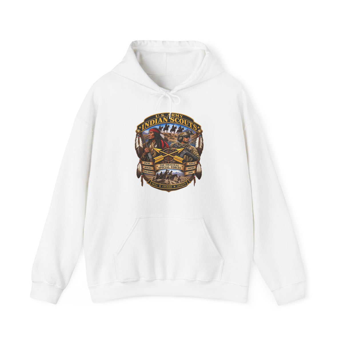 Hoodie — United States Indian Scouts (USS) - Original Special Forces - 3D - Enhanced