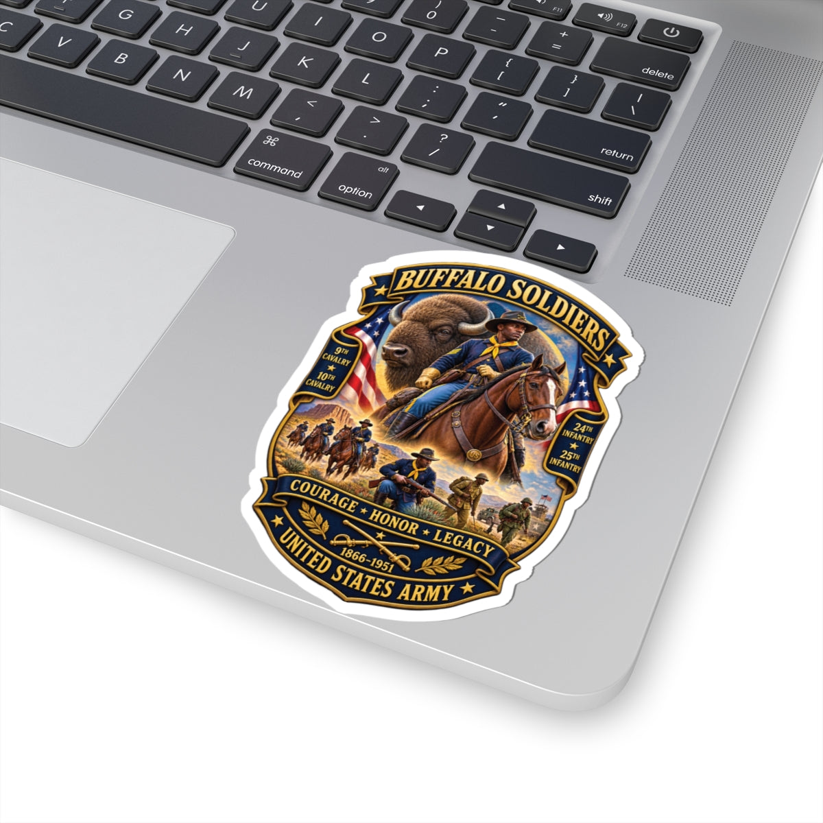 Kiss-Cut Stickers - Overall Buffalo Soldiers Tribute - 3D - Enhanced