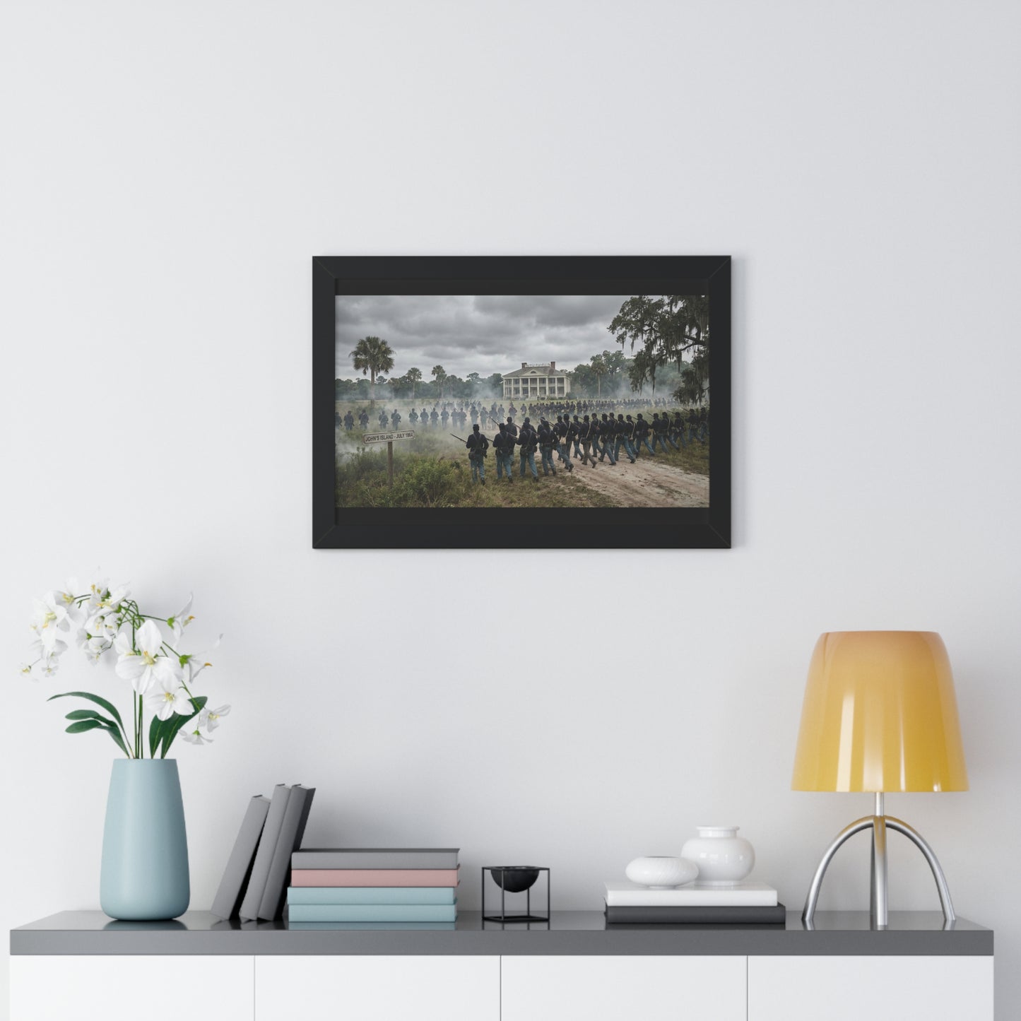 Framed Horizontal Poster — 26th UCS advancing on Johns Creek