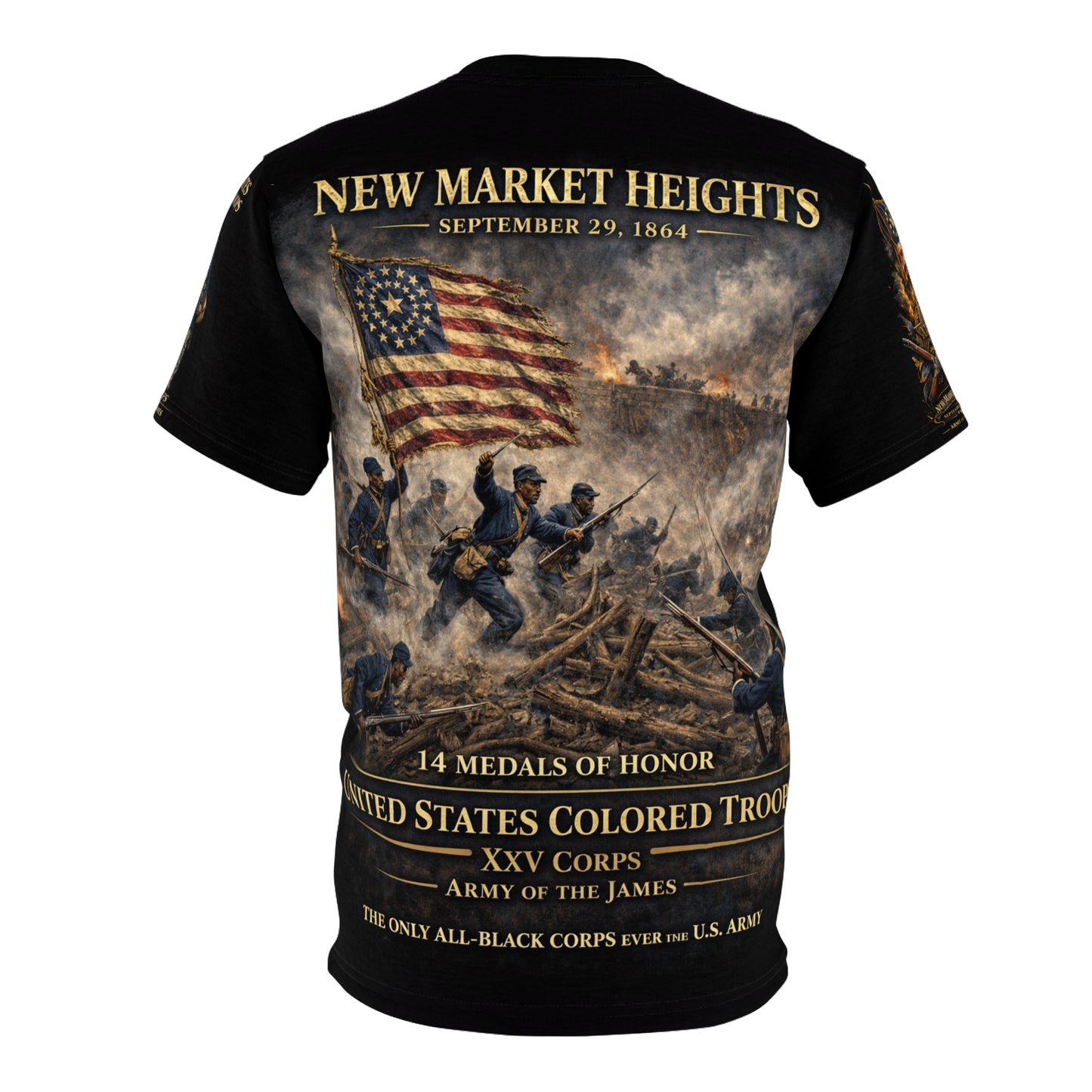 XXV Corps  (All-Black Corps) Tribute Tee — Battle of New Market Heights (Sept 29, 1864)
