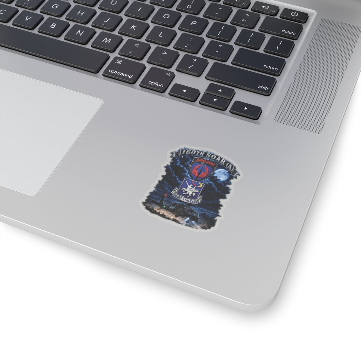 Kiss-Cut Stickers - USASOAC - SSI, 160th Special Operations Regiment Airborne  DUI with Scene Blackhawk - 3D - Enhanced