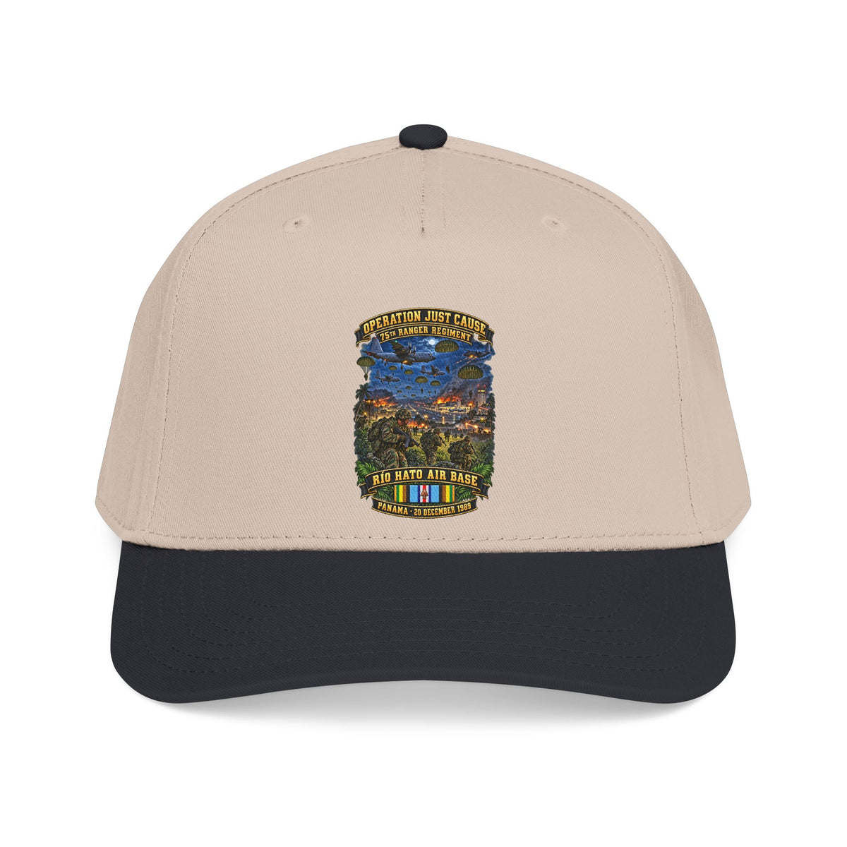 Mid Profile Baseball Cap - SOF - Operation Just Cause  - Panama Invasion 1989 - 75th Ranger Rgt - Rio Hato Air Base - 3D - Enhanced
