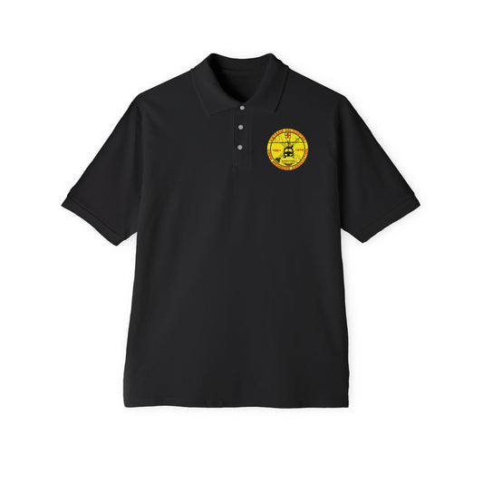 Men's Casual Piqué Polo - Vietnam Helicopter