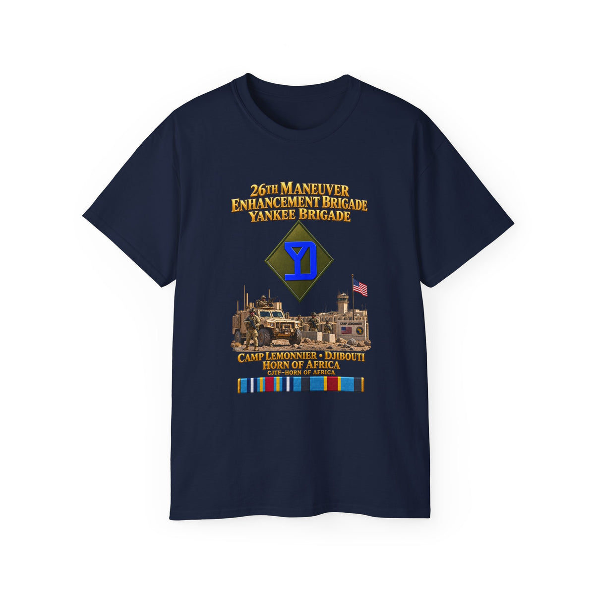 Unisex Ultra Cotton Tee - Army- 26th Maneuver Enhancement Brigade - Camp Lemonnier, Djibouti - Horn of Africa - CJTF - HOA - 3D - Enhanced